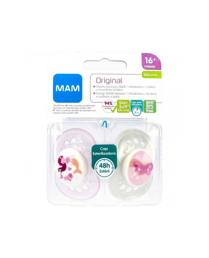 CHUPETE SILICONA MAM ORIGINAL MATT R 16+ MESES PACK DOBLE