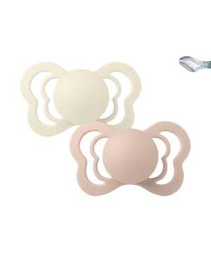 CHUPETES BIBS COUTURE IVORY/ BLUSH SILICONA +6 M