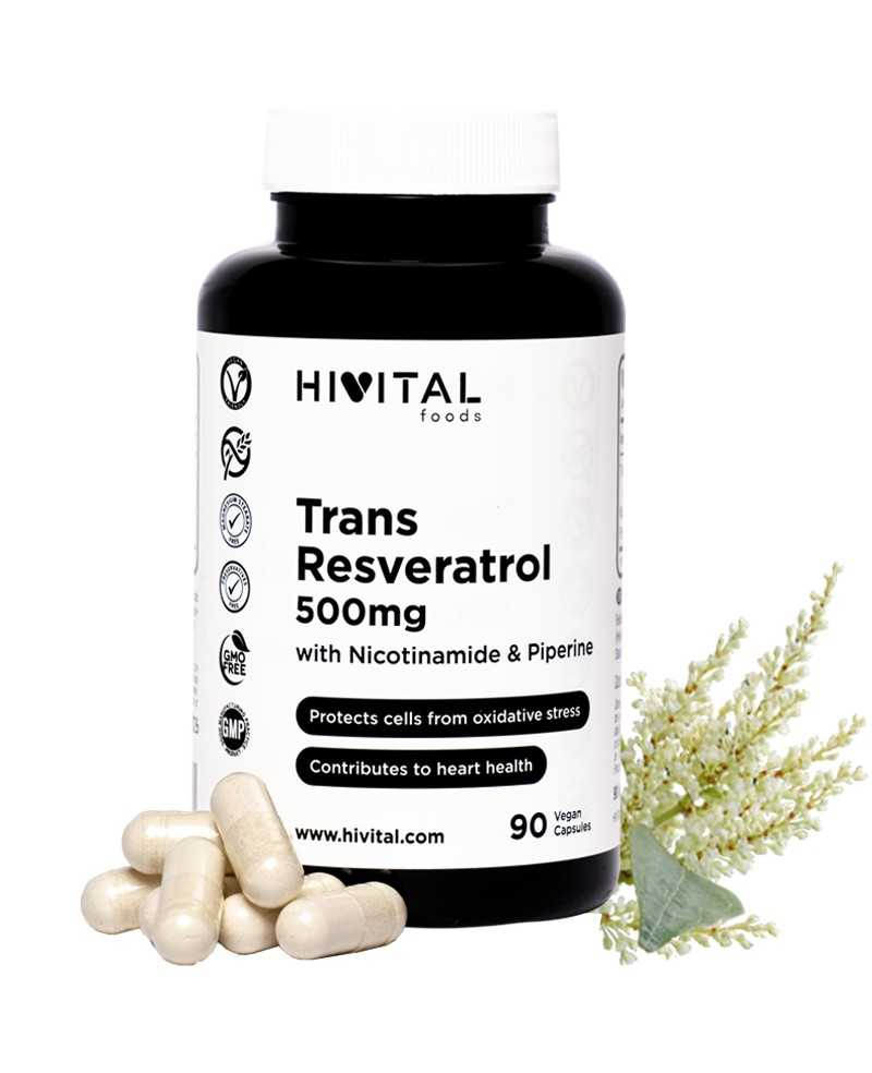 HIVITAL TRANS RESVERATROL 500 MG 90 CAP VEGANAS