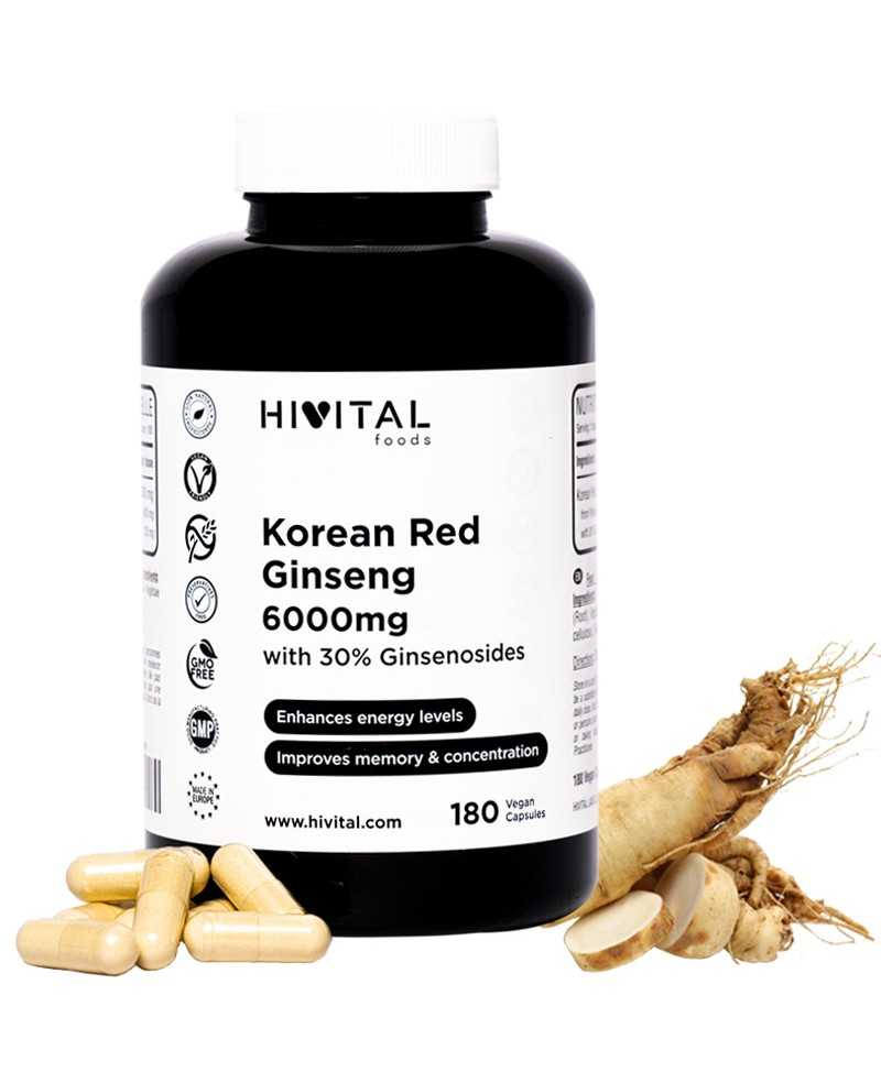 HIVITAL GINSENG ROJO COREANO 180 CAPS VEGANAS