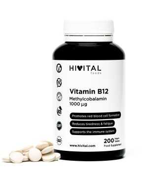 HIVITAL VITAMINA B12 METILCOBALAMINA 1000 MCQ 200 TABLETAS VEGANAS