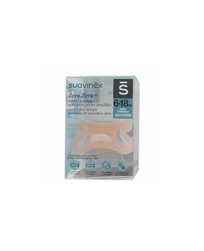 SUAVINEX CHUPETE SILICONA SX PRO ZERO-ZERO 6-18M 1UD