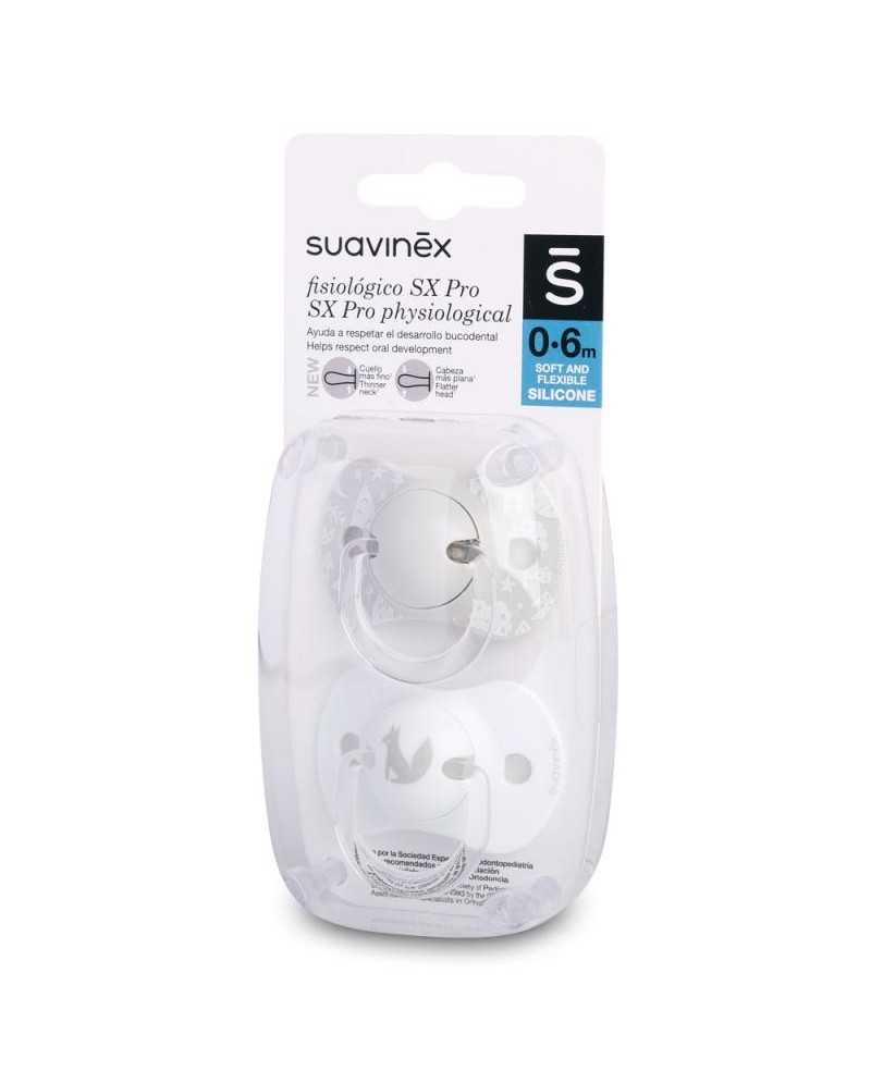 SUAVINEX CHUPETE SILICONA FISIOLOGICO 0-6 M 2 U